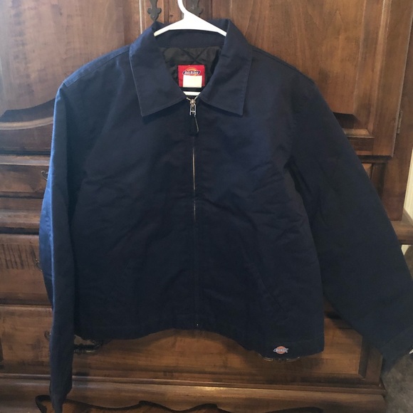 navy blue canvas jacket